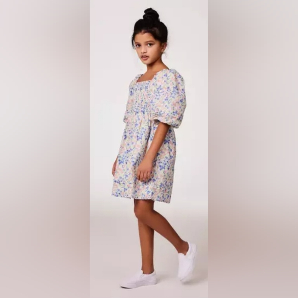 Janie and Jack Floral Bubble Sleeve Dress